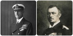 Sir John Jellicoe és Reinhard Scheer admirálisok
