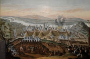 A vár ostroma Lotharingiai Károly táborából (Franz Geffels festménye)