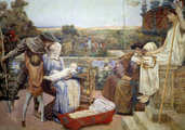 Egy gazdag középkori család Luc-Olivier Merson festményén