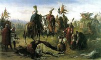 IV. László és I. Rudolf találkozása a csatatéren (Than Mór festménye)