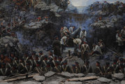 Szevasztopol ostroma a krími háború idején Franz Alexeïevitch Roubaud francia-ukrán festő (1856–1928) ábrázolásában. A krími háború idején kapta a legtöbb megrendelést az orosz államtól Immanuel Nobel vállalkozása.