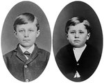 Wilbur (b) és Orville Wright gyermekekként, 1876.