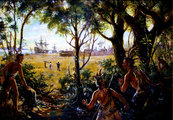 Habár az őslakosok nem tartottak igényt a barátságtalan területre, kevesebb mint két héttel azok érkezése után megtámadták az angol telepeseket