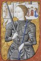 Jeanne d'Arc egy középkori kézirat iniciáléján