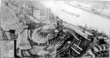 Korabeli rézmetszet Buda 1686-os ostromáról