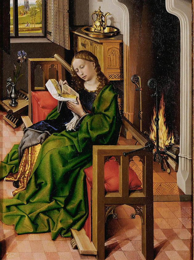 Robert Campin: Szent Barbara a toronyban (1438-as festmény)