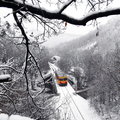 Téli csoda az Eger-Szilvásvárad vasútvonalon, Szarvaskő közelében (Kép forrása: MTI)
