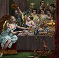 VI. Sándor pápa ünnepli lánya egyik házasságát egy 19. századi metszeten