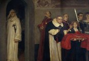 Giulio Bargellini: Savonarola elutasítja a VI. Sándor által felajánlott méltóságot (1897.)