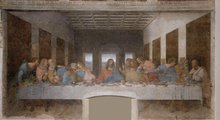 Leonardo egyik legnagyobb műve, az 1490-es években készült Az utolsó vacsora című freskó, amely a milánói Santa Maria delle Grazie templom egyik falát díszíti