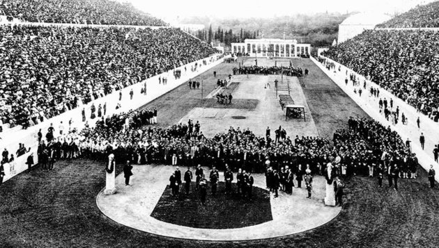 Az 1896-os olimpia nyitóünnepsége Athénban