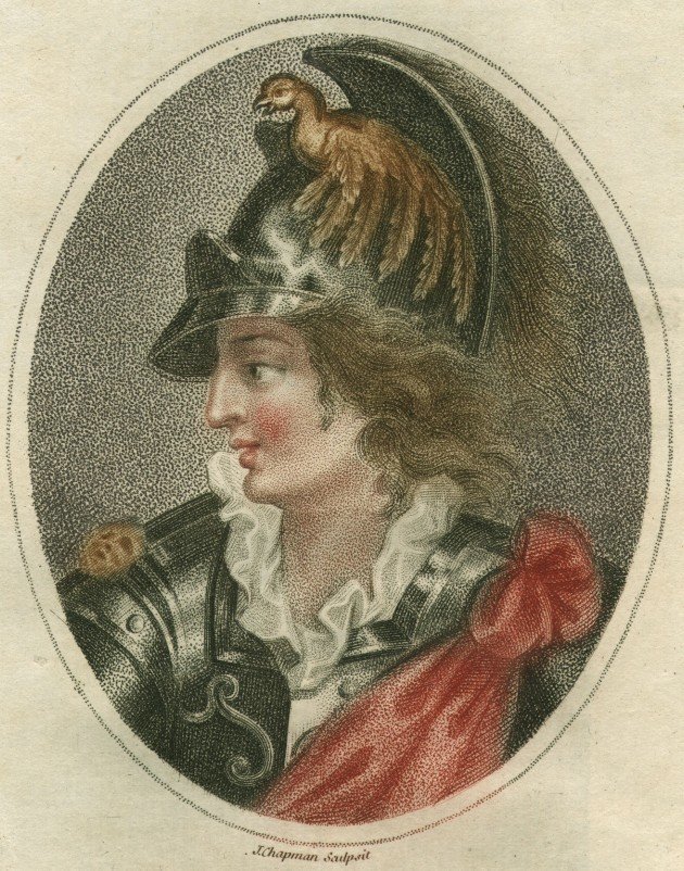Thalesztrisz ábrázolása egy 19. század eleji angol nyelvű könyvben