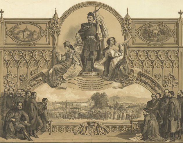 A grófot az egész nemzet gyászolta (Franz Kollarz alkotása)