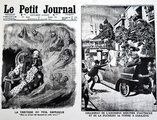 A francia Petit Journal színes rajzán a feleségét védő, és a lövéstől összeeső Ferenc Ferdinándot Zsófia a karjaiban tartja I.