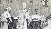Miközben Madame de Montespan meztelenül fekszik az oltáron, Étienne Guibourg abbé feláldoz egy gyermeket