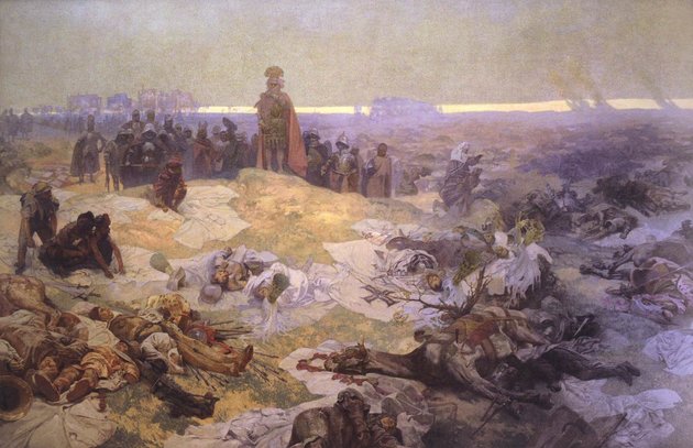 A grünwaldi csatamező (Alfons Mucha festménye)