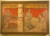 Udvari jelenet egy, a Kr. e. 1. századból való freskón