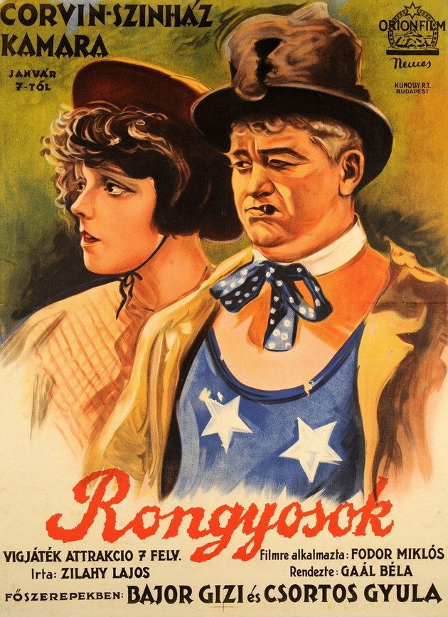 Bajor Gizi és Csortos Gyula a Rongyosok című film plakátján