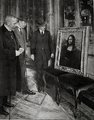Giovanni Poggi a Mona Lisa eredetiségét vizsgálta 1913-ban, a helyszín Firenze, az Uffizi képtár