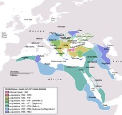 A birodalom legnagyobb kiterjedése idején 1683-ban, IV. Mehmed uralkodása alatt