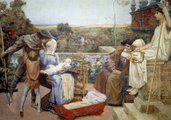 Középkori család Luc-Olivier Merson 1901-es festményén