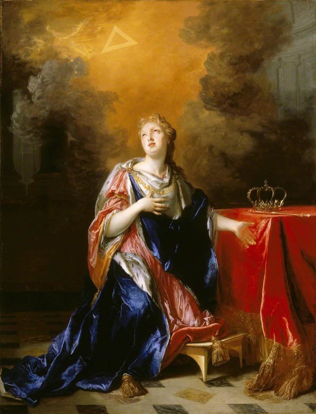Nicolas de Largillière (1656-1746) skóciai szent Margitot ábrázoló festménye