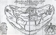 Sir Humphrey Gilbert Kínába vezető új lehetséges utakról szóló művének világtérképe (16. század)
