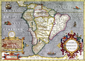 Mercator 1633-as atlaszának Dél-Amerika-térképe