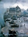 A bukaresti Forradalom tér, az Athénée Palace Hotel ablakából fényképezve (Wikipedia / Neoclassicism Enthusiast / CC BY-SA 4.0)