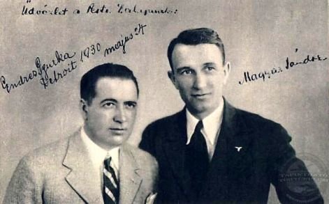 Endresz György és Magyar Sándor Detroitból küldött képeslapja