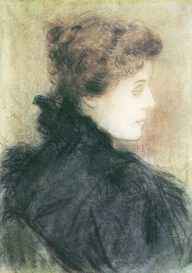 Felesége, Zichy Eleonóra Rippl-Rónai József festményén, 1896.