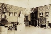 Coburg Fülöp herceg szentantali kastélya, dohányzó. A felvétel 1895-1899 között készült. (Fortepan / Budapest Főváros Levéltára)