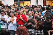 Santa Muerte tiszteletére rendezett nyilvános szertartás Mexikóvárosban, 2009. (Wikimedia Commons / Thelmadatter / CC BY-SA 3.0)