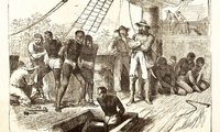 Fekete rabszolgák érkeznek Rhode Island-re 1881-ben