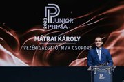 Mátrai Károly, az MVM Csoport vezérigazgatója köszöntötte a díjátadó vendégeit (Forrás: MVM Zrt.)