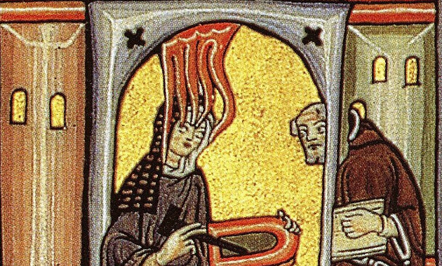 Bingeni Szent Hildegárd isteni ihletet kap, és átadja azt írnokának