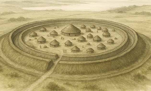 Illusztráció egy ringfortról