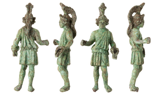 Bronz szobor, amely Mars istent ábrázolhatja (Forrás: Emmanuelle Collado / Inrap)