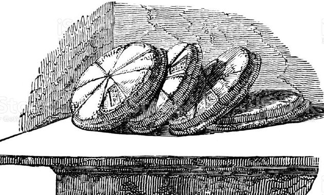 Illusztráció az ősi pompeji kenyérről 