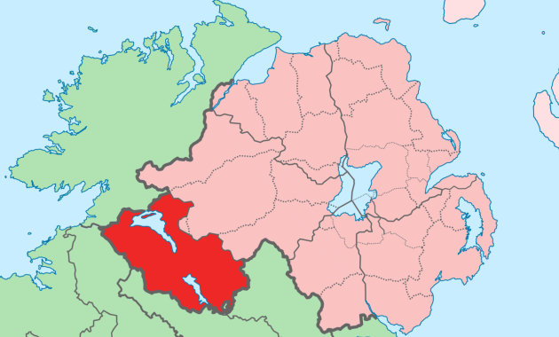 Fermanagh megye elhelyezkedése 