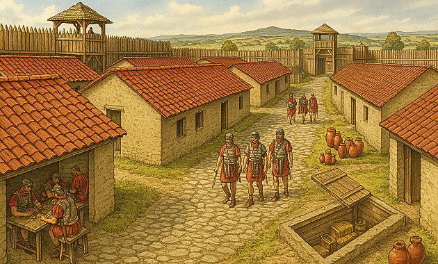 Illusztráció a római Aliso-ról