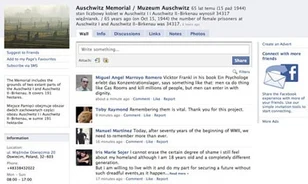 Auschwitzi emlékhely nyílt a Facebookon