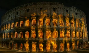 "Lángokban" a Colosseum