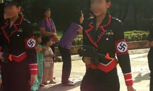 Náci egyenruhában vonultak az egyik thaiföldi iskola diákjai