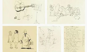 Elárverezik John Lennon rajzait és kéziratait
