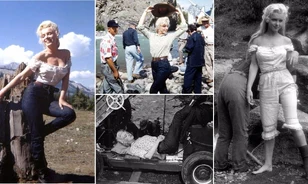 Ritka fotók Marilyn Monroe első westernfilmjének forgatásáról
