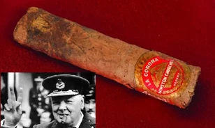 Milliókat fizettek Churchill hetven éve elszívott szivarjáért
