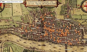 Interaktív térkép mutatja a középkori London gyilkossági helyszíneit