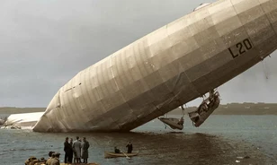 Színes képek az Angliát bombázó német Zeppelinekről