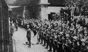 Sorra esküdtek fel a helyőrségek a hazatért IV. Károly szolgálatára